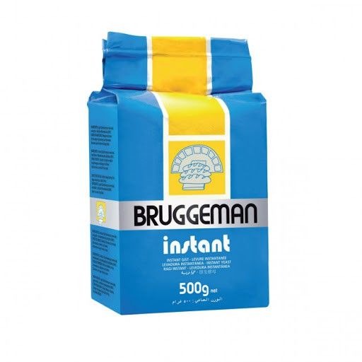 ยีสต์ Bruggeman Instant Dry Yeast (for low sugar dough) สีฟ้า สำหรับขนมปังจืด ขนาด 500 กรัม ( 06-0003)