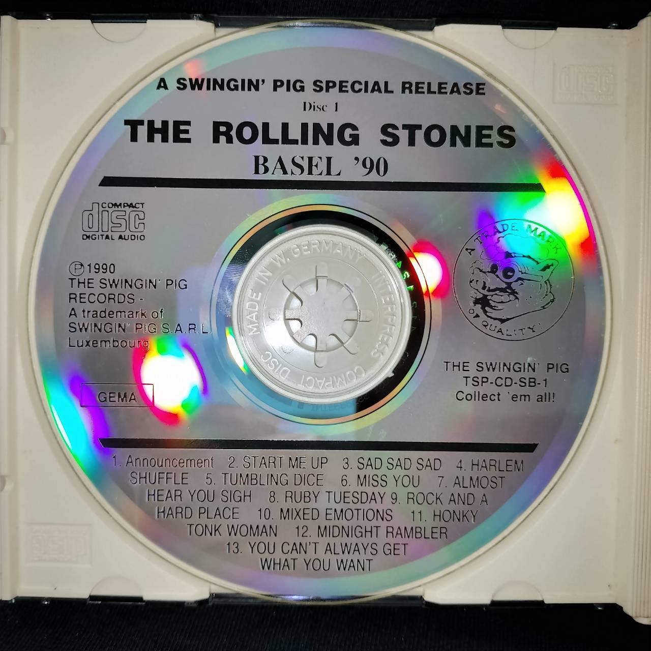 The Rolling Stones – Basel '90 / GERMANY / บุ๊คเลทเก่าเก็บ / 2CD / แผ่นดี