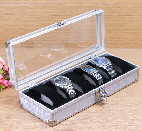 กล่องใส่นาฬิกา 6 เรือน แบบอลูมิเนียม