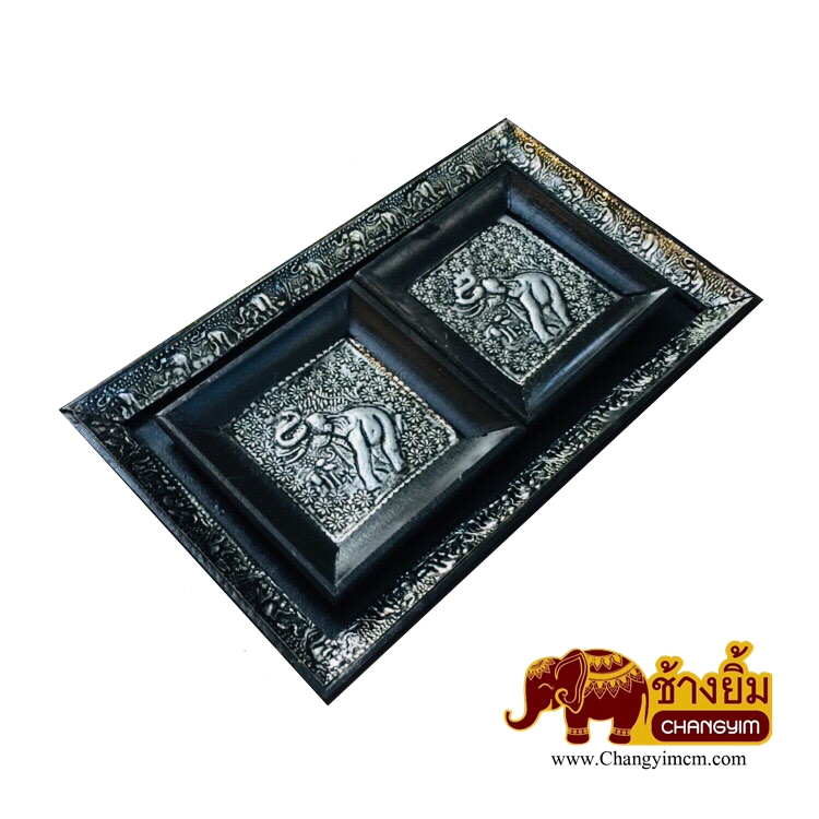 ชุดจานรองแก้ว 2 ชิ้น ( ดำ )