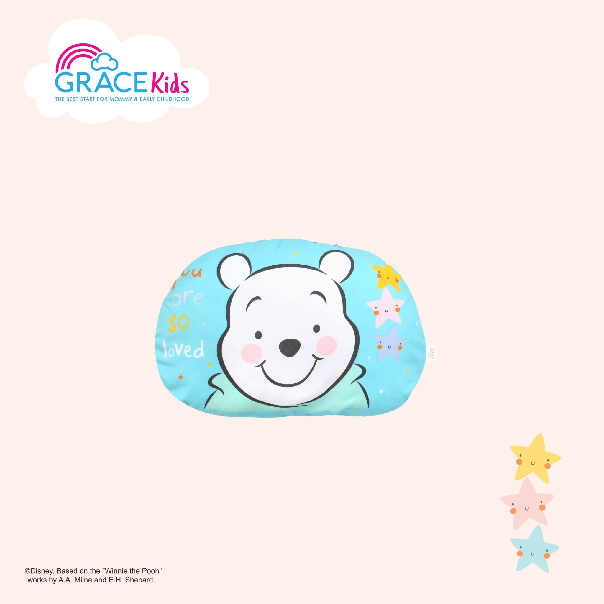 Grace Kids X Disney หมอนหัวทุย Pooh up in the Sky Size M
