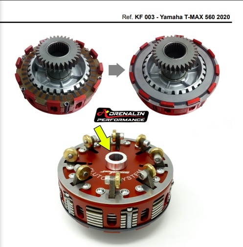 รังคลัทช์ jetprime สำหรับ Tmax 560 2020+ น้ำหนักเบา เพื่อสมรรถนะที่ดีขึ้น