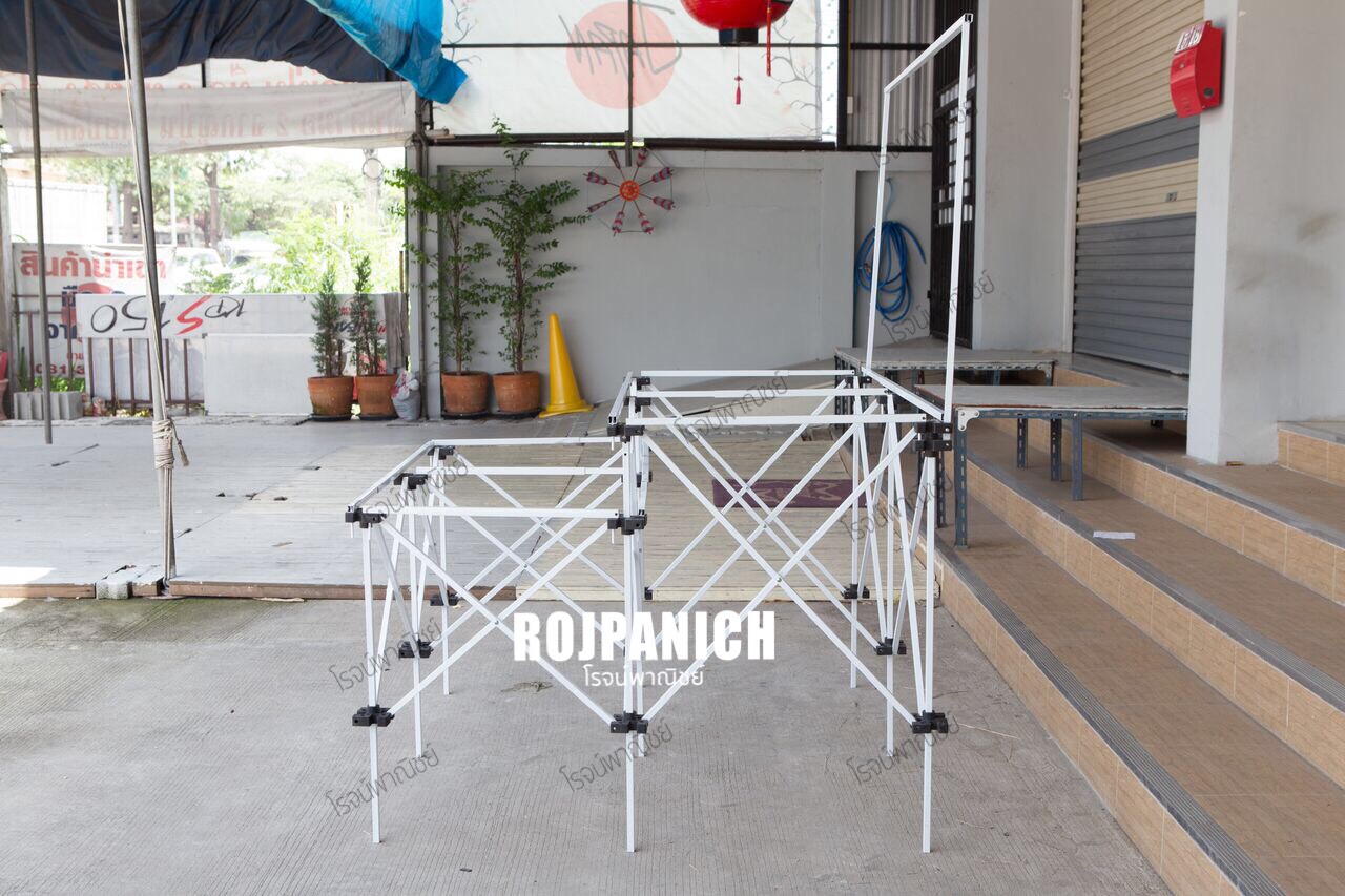 โต๊ะยืดหด2ชั้นสูงสี