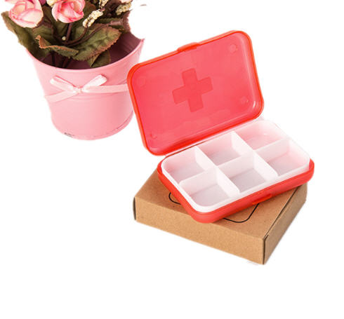 กล่องใส่ยา,ตลับใส่ยา,กล่องใส่ยาพกพา,กล่องยา,กล่องใส่ยา6ช่อง