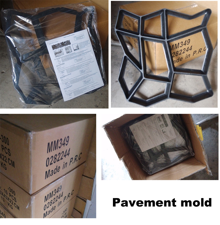 DIY แม่พิมพ์ลายพื้นทางเดิน ลายหินกาบ ขนาด 43x42x4 cm D1