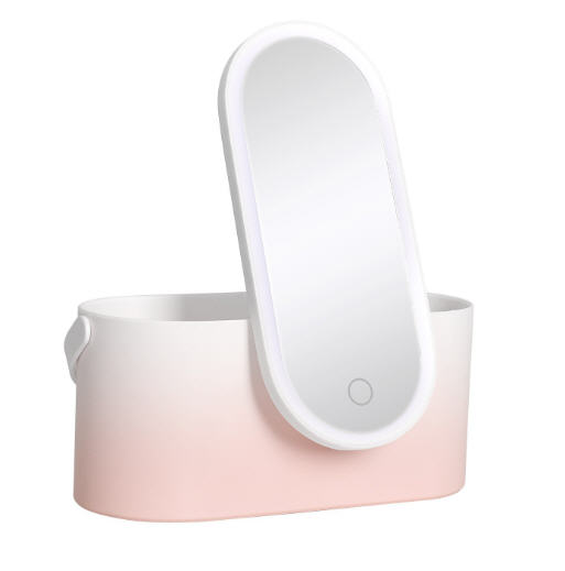 กล่องเก็บเครื่องสำอาง,กล่องใส่เครื่องสำอางค์,กล่องเก็บเครื่องสำอางพร้อมกระจกและไฟ LED,สกรีนโลโก้