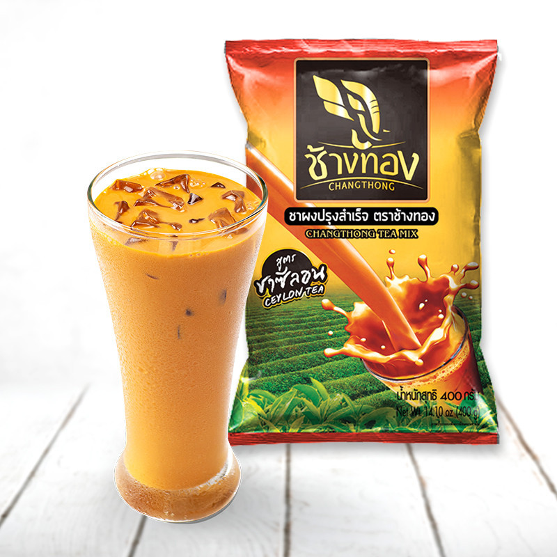 ชาผงสูตรชาซีลอน ตราช้างทอง ขนาด 400 กรัม (ยกลัง 400 g. x 12)(LSI) (05-5915-11)