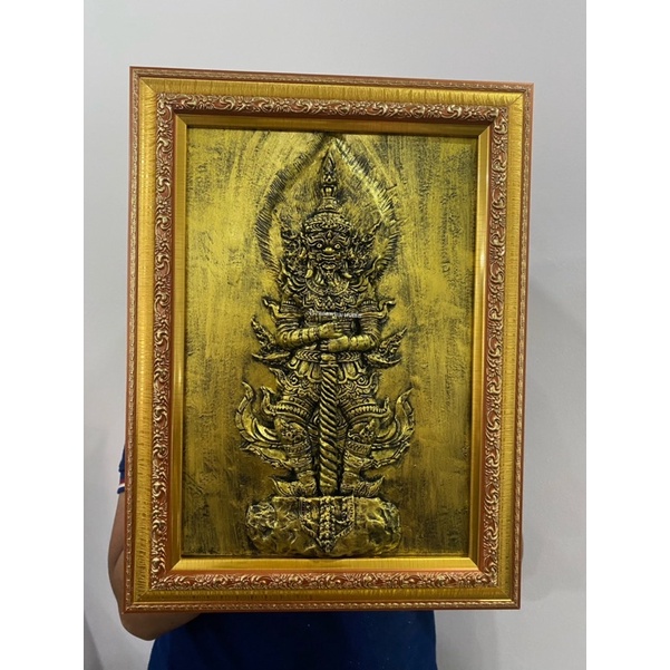 กรอบท้าวเวสสุวรรณ กว้าง11นิ้ว สูง15นิ้ว เลือกสีได้เลยนะคะ