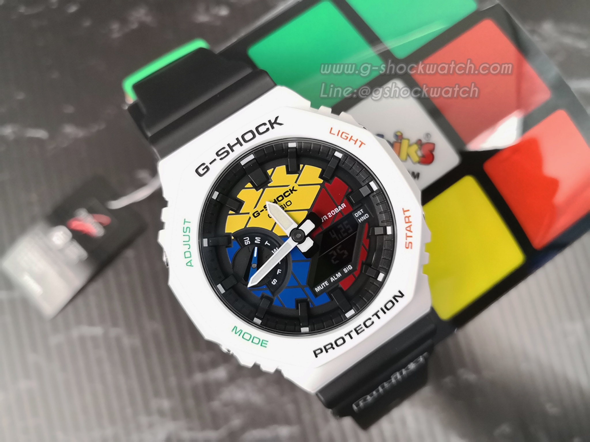 CASIO G-SHOCK นาฬิกาข้อมือ นาฬิกากันน้ำ นาฬิกาของแท้ ประกันศูนย์ CMG 1 ปี รุ่น GAE-2100RC-1A