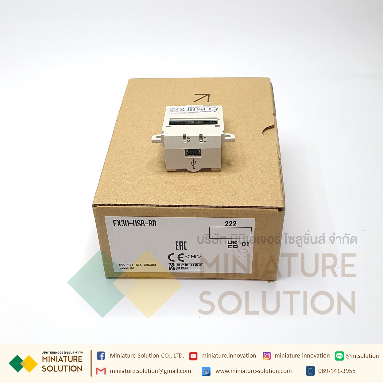 โมดูล การ์ดขยาย VTONG Mitsubishi PLC บอร์ดสื่อสาร FX3U-232-BD FX3U-485-BD FX3U-422-BD FX3U-CNV-BD FX3U-USB-BD FX1N FX3U FX3G 3SA-232-BD FX2N-422-BD 485-BD CNV-B (FX3U-USB-BD)