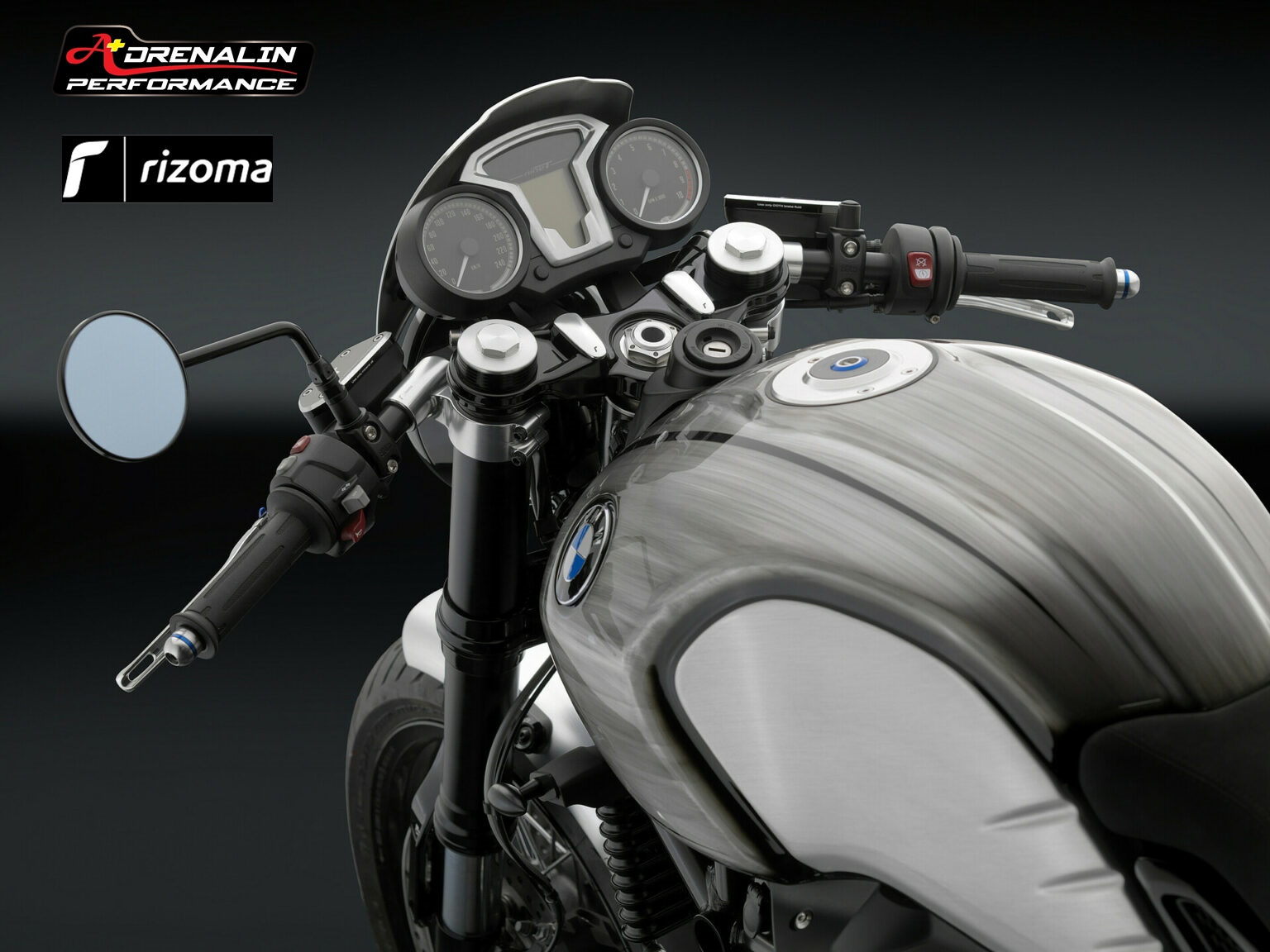 แฮนด์จับโช้ค Rizoma สำหรับ R nine T สำหรับโช้คหัวกลับขนาด 55มิล