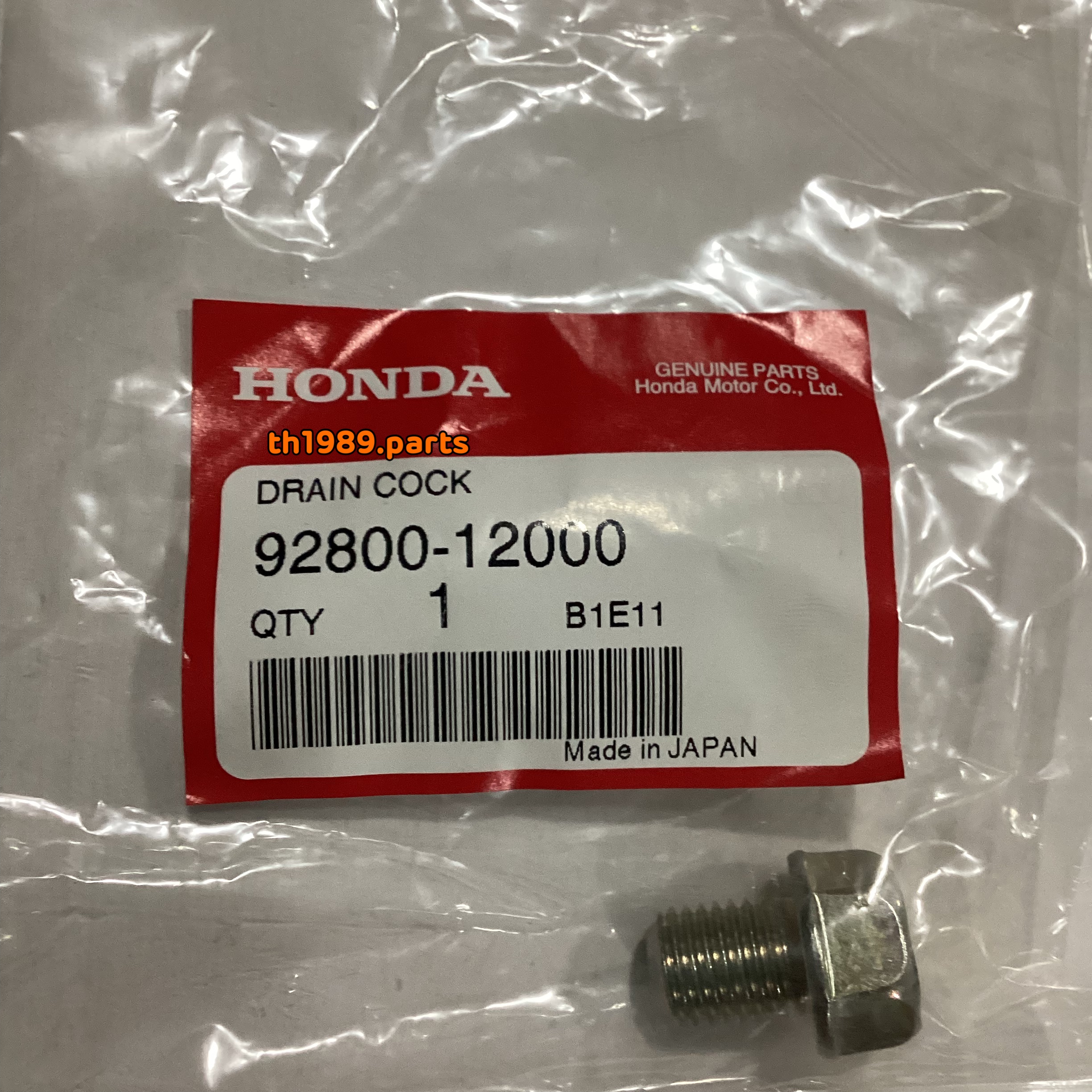 92800-12000 โบลต์ถ่ายน้ำมัน 12 มม. WAVE125I WAVE110I MSX125 2012 อะไหล่แท้ HONDA