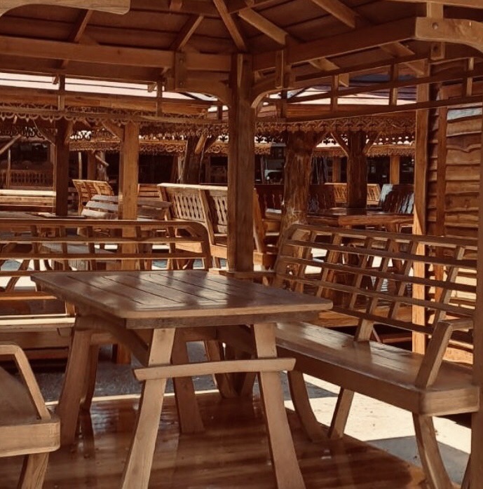 (รหัส JP-1) ศาลาไม้สัก”ทรงญี่ปุ่น” สีเงา ขนาด 2x2x3 ม.