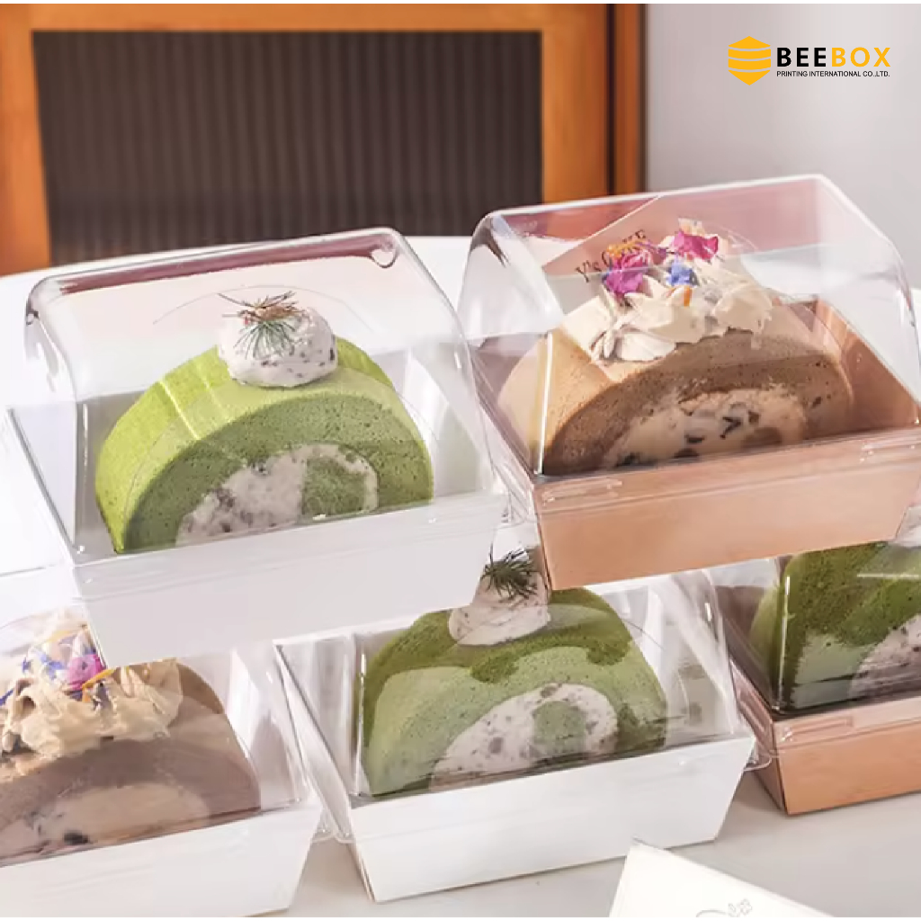 กล่องเค้กโรลพร้อมฝาโดม CR-1W 20ใบ (ฺฺBBX) (09-8182)