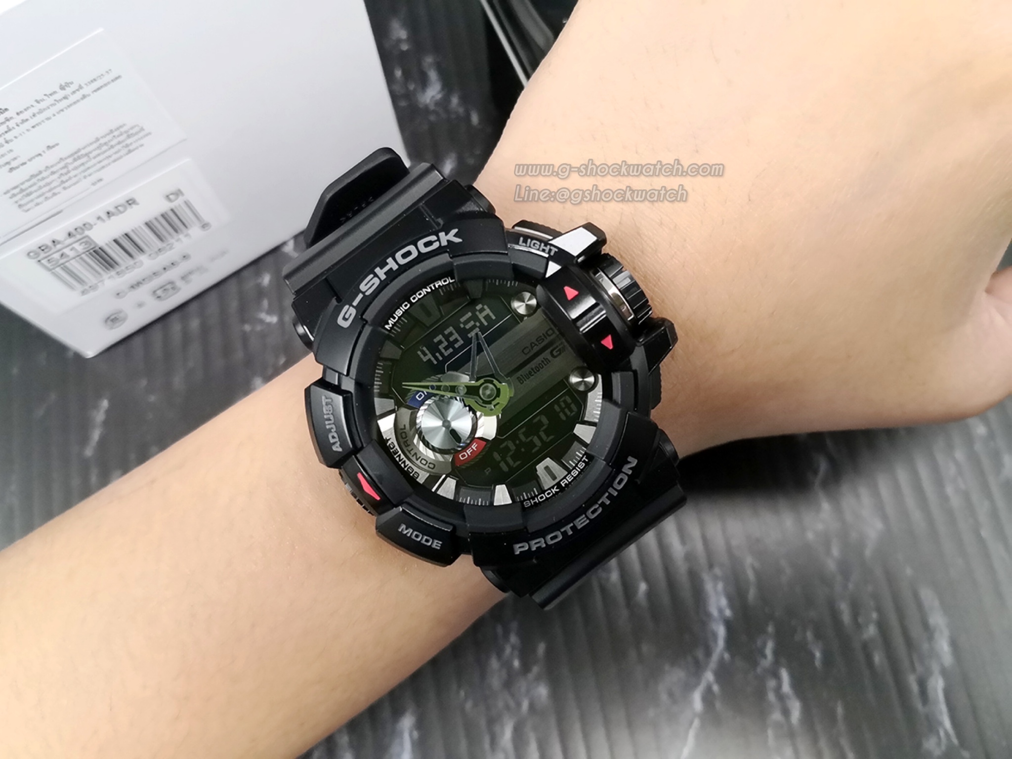 CASIO G-SHOCK นาฬิกาข้อมือ นาฬิกากันน้ำ นาฬิกาของแท้ ประกันศูนย์ CMG 1 ปี รุ่น GBA-400-1A