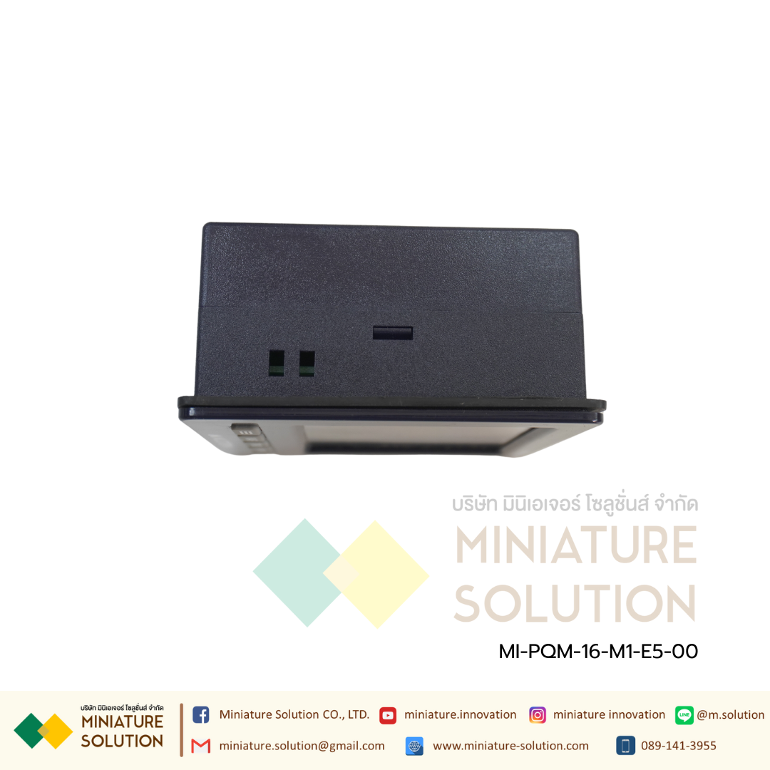 PQM-16-M1 Multifunction Meter with LCD display & RS-485 MODBUS CT input : 3Ø Voltage Input : 3Ø3W/4W ,1Ø2W Pulse Output RS-485 MODBUS LCD 8+4+4+4 Digit With Import -Export KWh , KVArh & Individual THD Multispan