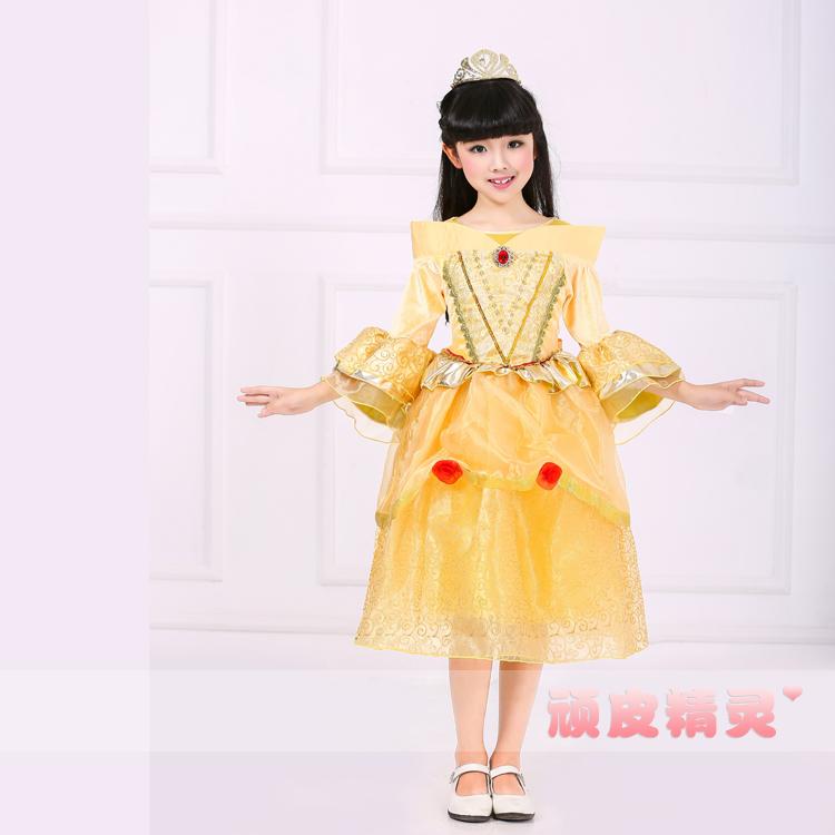 ชุดกระโปรงเจ้าหญิงเบลล์ รหัสสินค้า B-TU 010ไซส์ 140 150