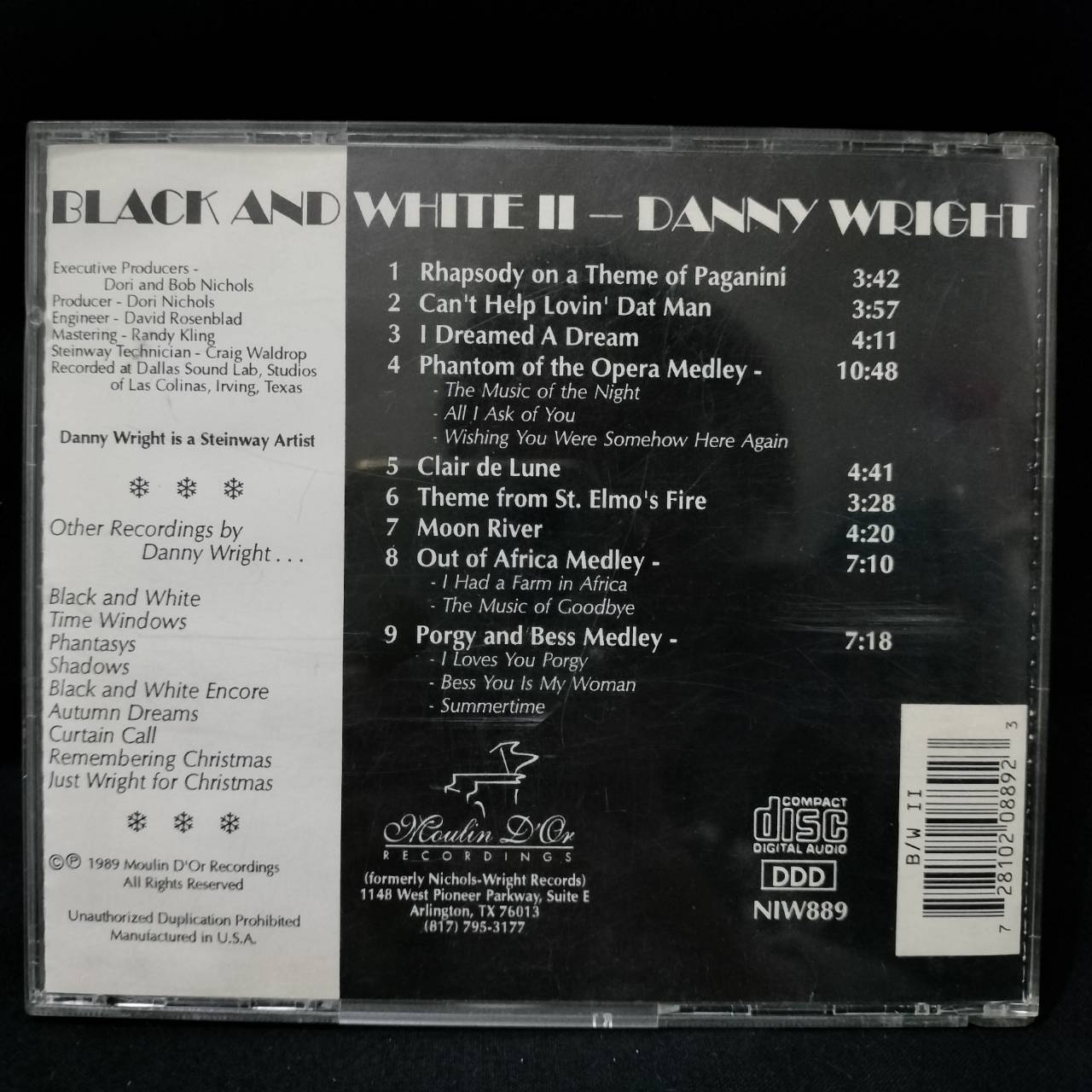 Danny Wright – Black And White II / CANADA / มีรอยหมึกปากกาด้านสกรีนแผ่น / แผ่นดี