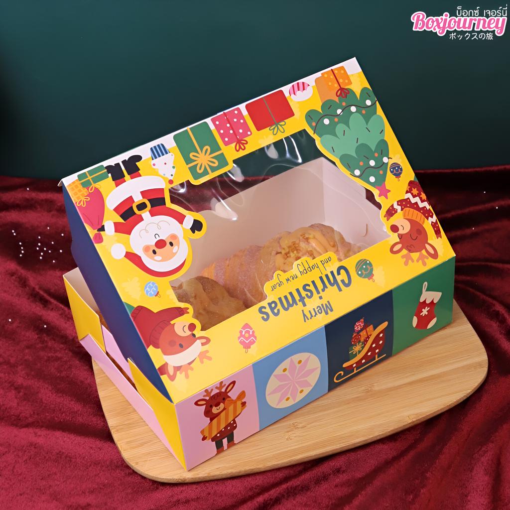 กล่องทรงแบน ลาย Xmas Festival 15 x 22 x 6.2 cm. 20 ใบ (09-9106)