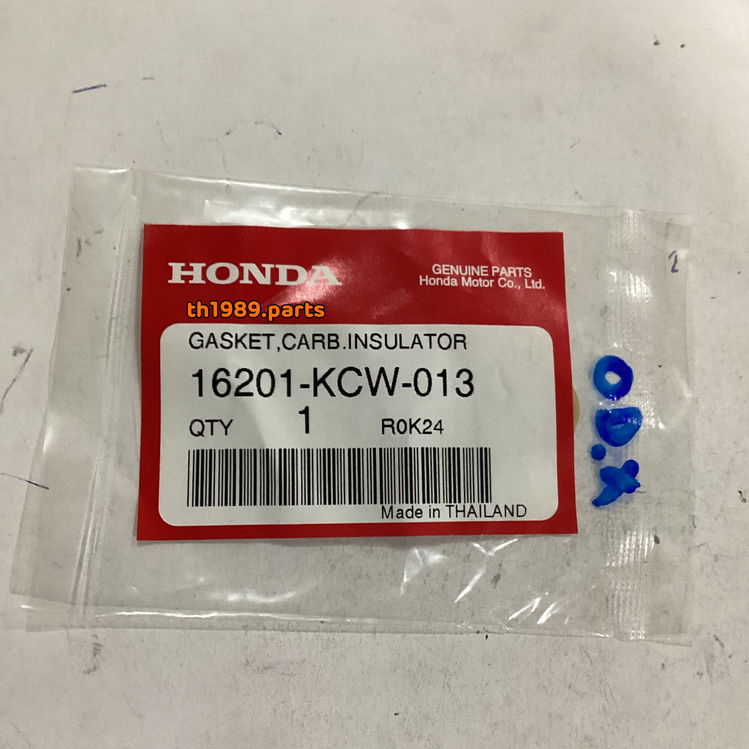 16201-KCW-013 ปะเก็นฉนวนคาร์บูเรเตอร์ NF100K/MK อะไหล่แท้ HONDA