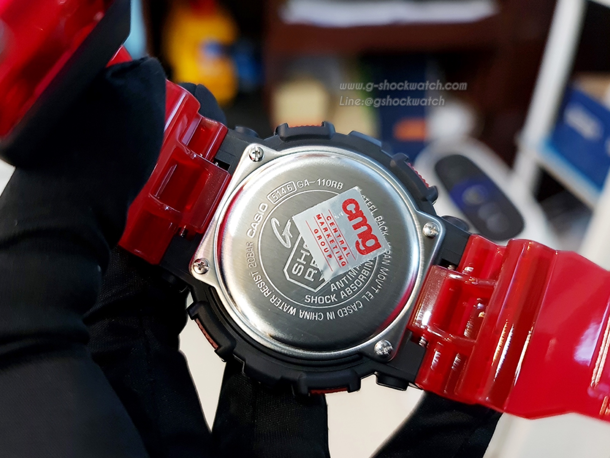 CASIO G-SHOCK นาฬิกาข้อมือ นาฬิกากันน้ำ นาฬิกาของแท้ ประกันศูนย์ CMG 1 ปี รุ่น GA-110RB-1A