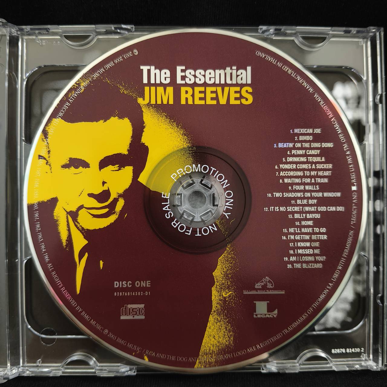 Jim Reeves 2cd Jim Reeves – The Essential Jim Reeves / THAILAND / ปกเจาะ / แผ่นโปรโม ...