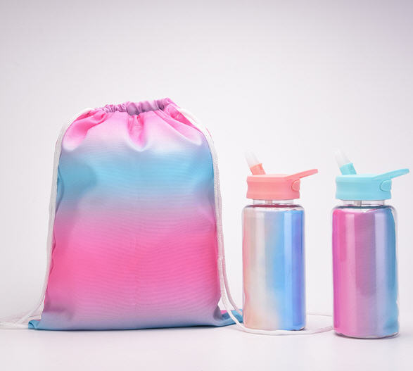 กระบอกน้ำพลาสติก,กระบอกน้ำพลาสติก1,100ml+กระเป๋าเป้หูรูด