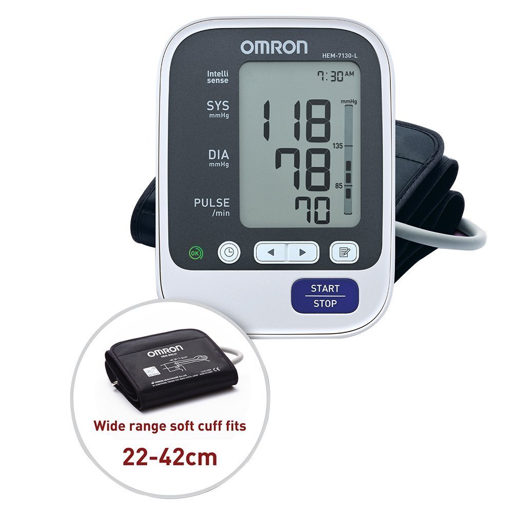 เครื่องวัดความดันโลหิตทางต้นแขน Omron รุ่น HEM-7130L (Cuff ใหญ่พิเศษ)