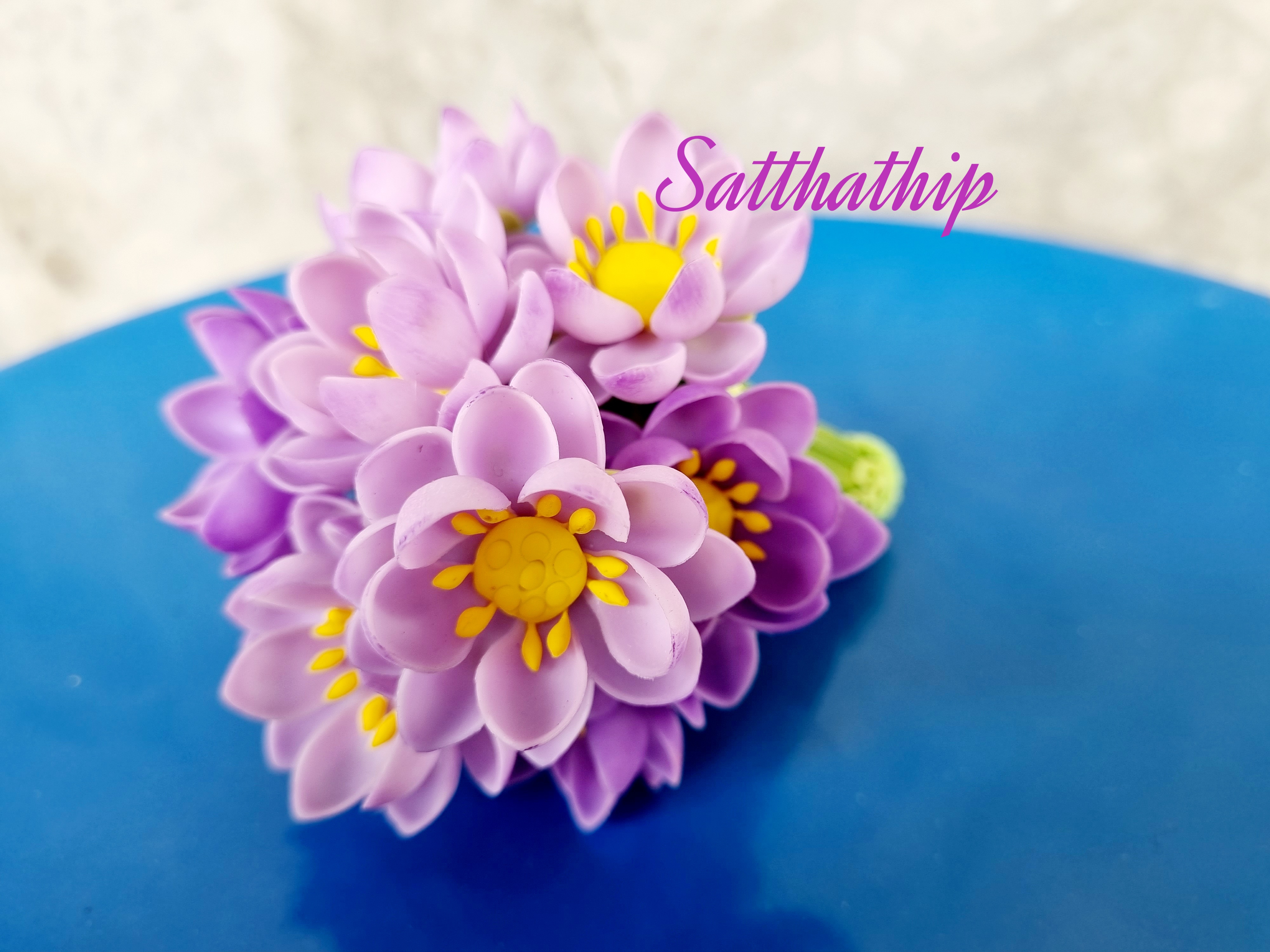 กรวยดอกบัว ประดิษฐ์จากดิน