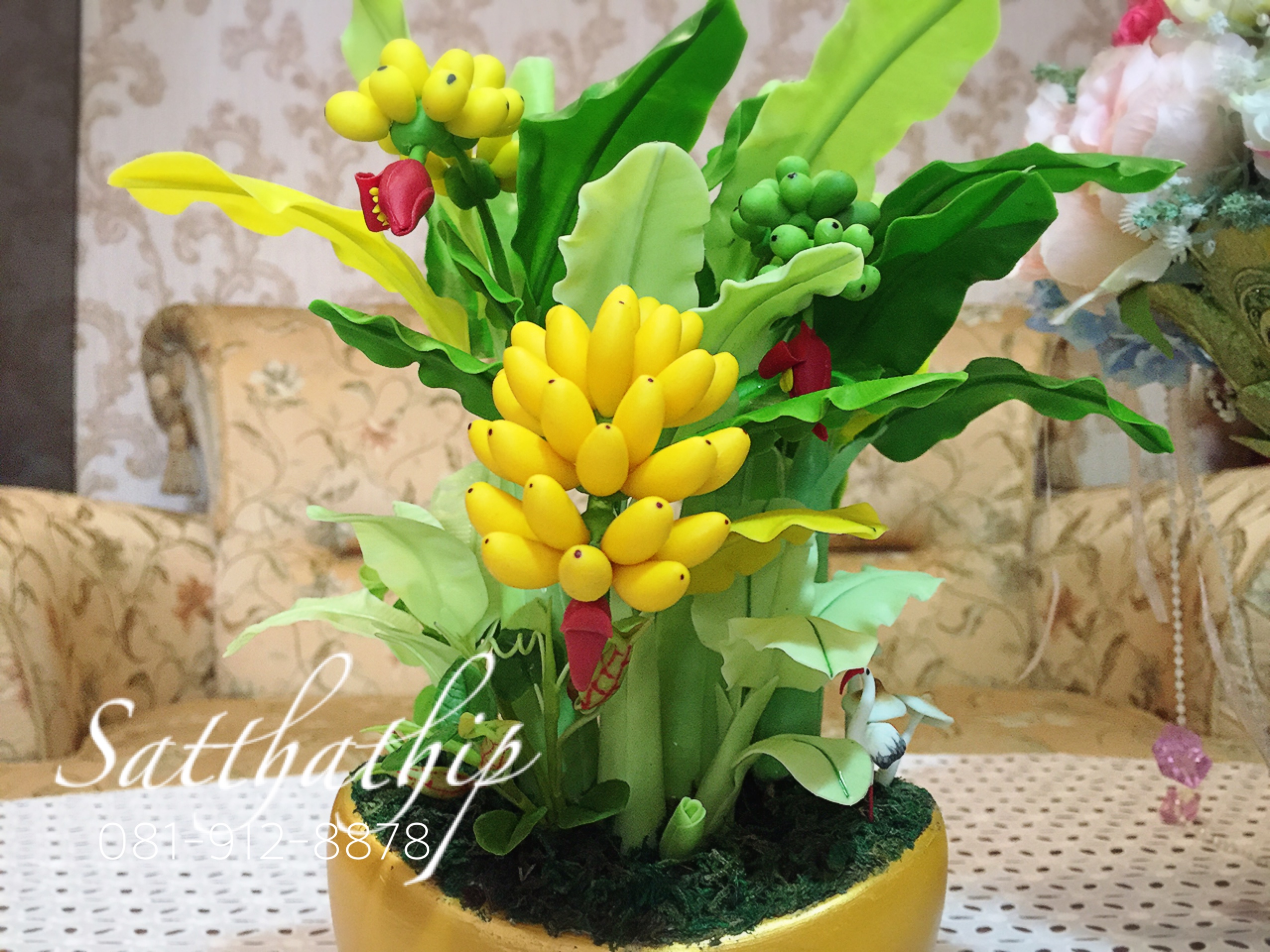 ต้นกล้วย - ต้นกล้วยดิน - ต้นกล้วยดินปั้น - ต้นกล้วย ประดิษฐ์จากดิน - Banana tree