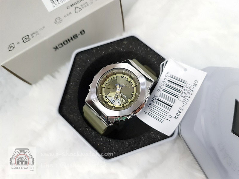 CASIO G-SHOCK นาฬิกาข้อมือ นาฬิกากันน้ำ นาฬิกาของแท้ ประกันศูนย์ CMG 1 ปี รุ่น GM-S2100-3A