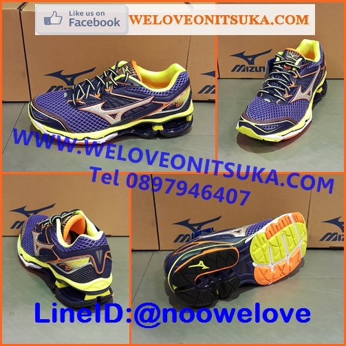 รองเท้าวิ่งMizuno Wave Creation 18 สีน้ำเงิน ยอดรองเท้าวิ่งออกกำลังกาย ยอดนิยม รองรับแรงกระแทกอย่างดี สีสวย ใส่สบายเท้า สวย น่าใช้ J1GR160182