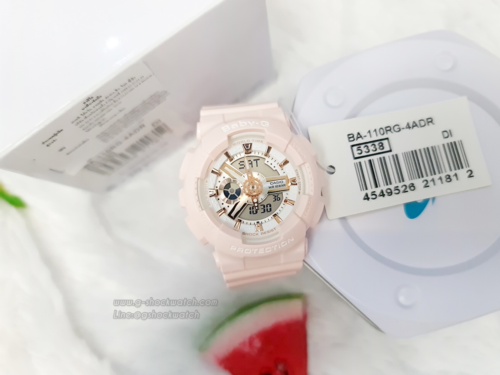 CASIO BABY-G นาฬิกาข้อมือ นาฬิกากันน้ำ นาฬิกาของแท้ ประกันศูนย์ CMG 1 ปี รุ่น BA-110RG-4A