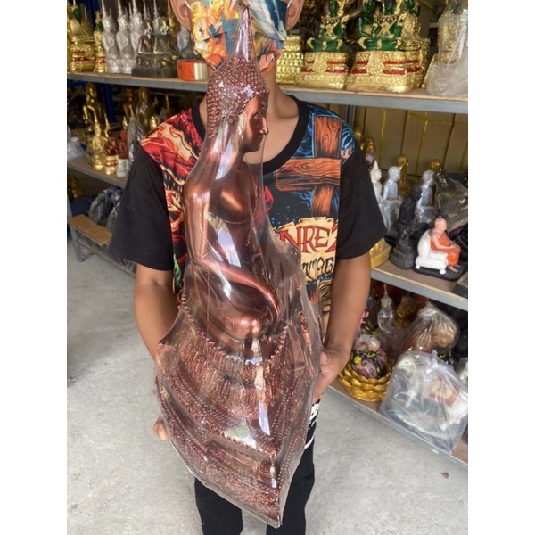 พระปางสะดุ้งมาร สีนาค พระพุทธรูป หน้าตัก9นิ้ว ฐานกว้าง13นิ้ว สูง18นิ้ว