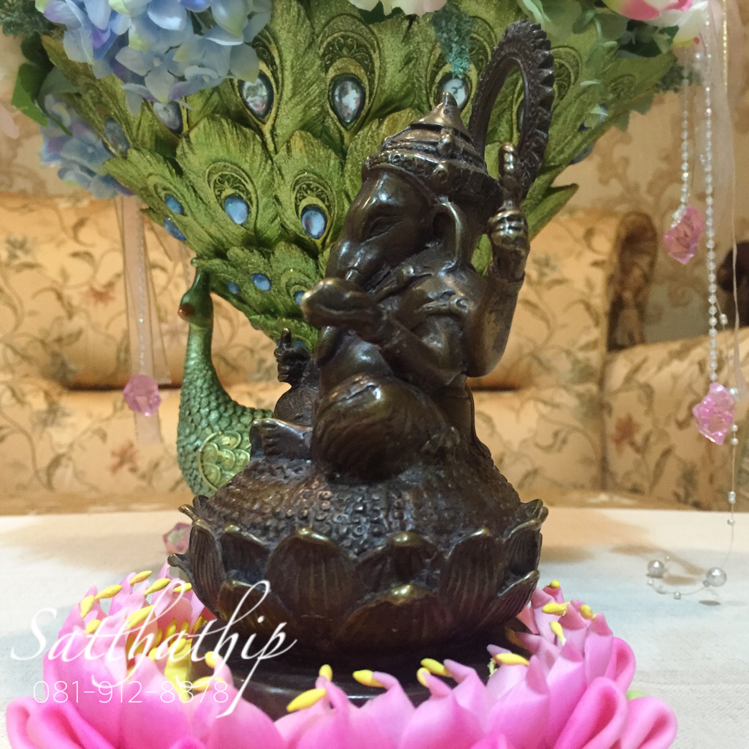 พระพิฆเนศปาง พระรีนาโมจัน คณปติ (ทองเหลืองรมดำ) - Ganesha: Lord of Success