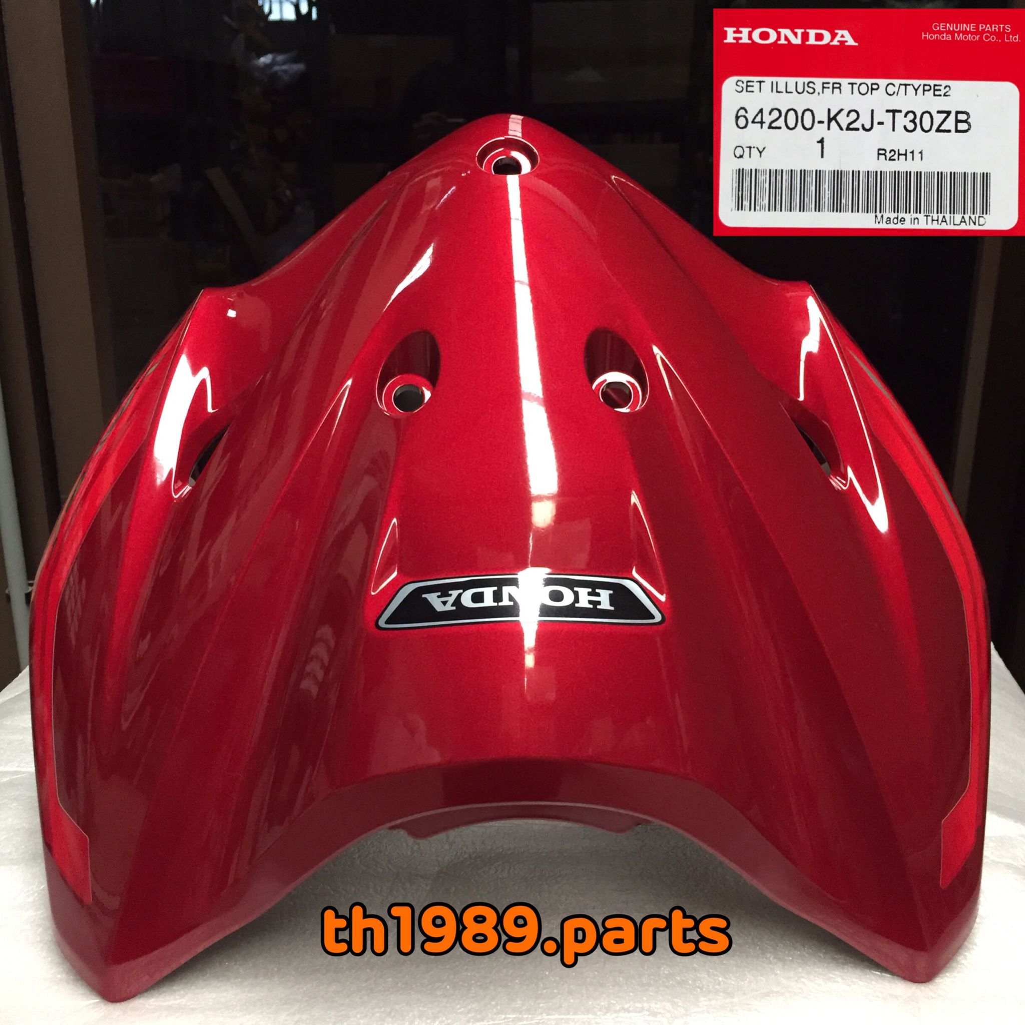 ชุดฝาครอบด้านหน้า สำหรับรุ่น WAVE 110i 2021 อะไหล่แท้ HONDA 64200-K2J-T30ZB รถสีแดง