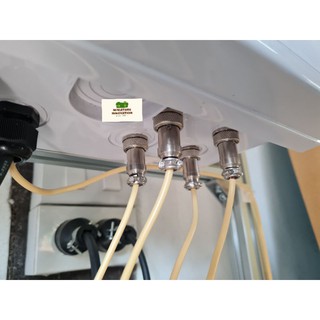 ชุดหัวประกอบ Aviation plug connector socket GX16 set 4 core wire connector 16mm ขนาด : Aviation plug GX16-4P plug + socket (สีเงิน ตัวผูู้+ตัวเมีย)