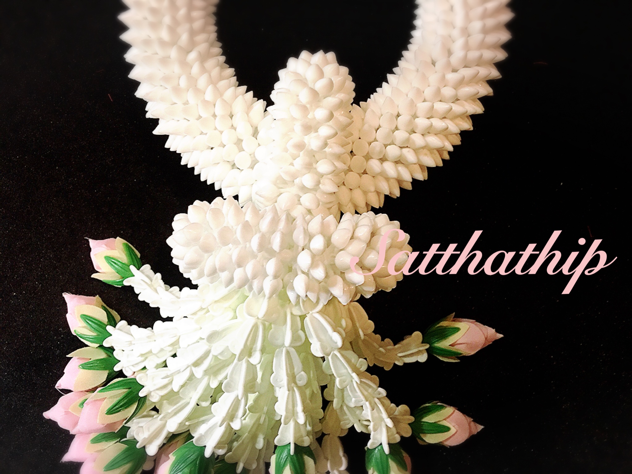 พวงมาลัยดอกพุด - พวงมาลัยดอกพุดประดิษฐ์ - พวงมาลัยประดิษฐ์