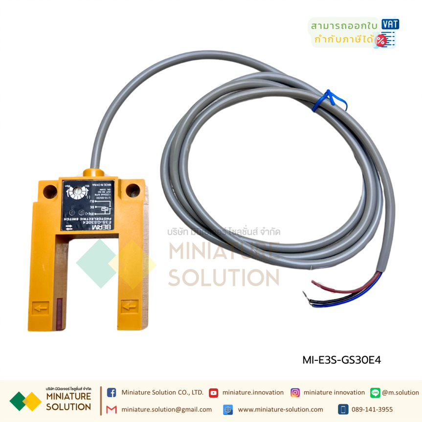 BERM E3S-GS30E4 Photoelectric Switch 3สาย NPN NO เซ็นเซอร์ก้ามปู สวิตช์เซนเซอร์โฟโตอิเล็กทริก E3S-GS3E4 GS3B4E3S-GS30E4 ก้ามปู