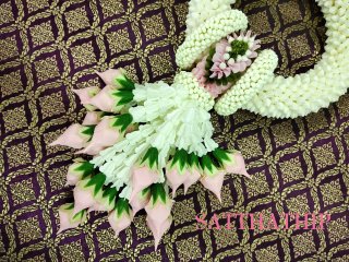 พวงมาลัยดอกพุด - พวงมาลัยดอกพุดประดิษฐ์ - พวงมาลัยประดิษฐ์