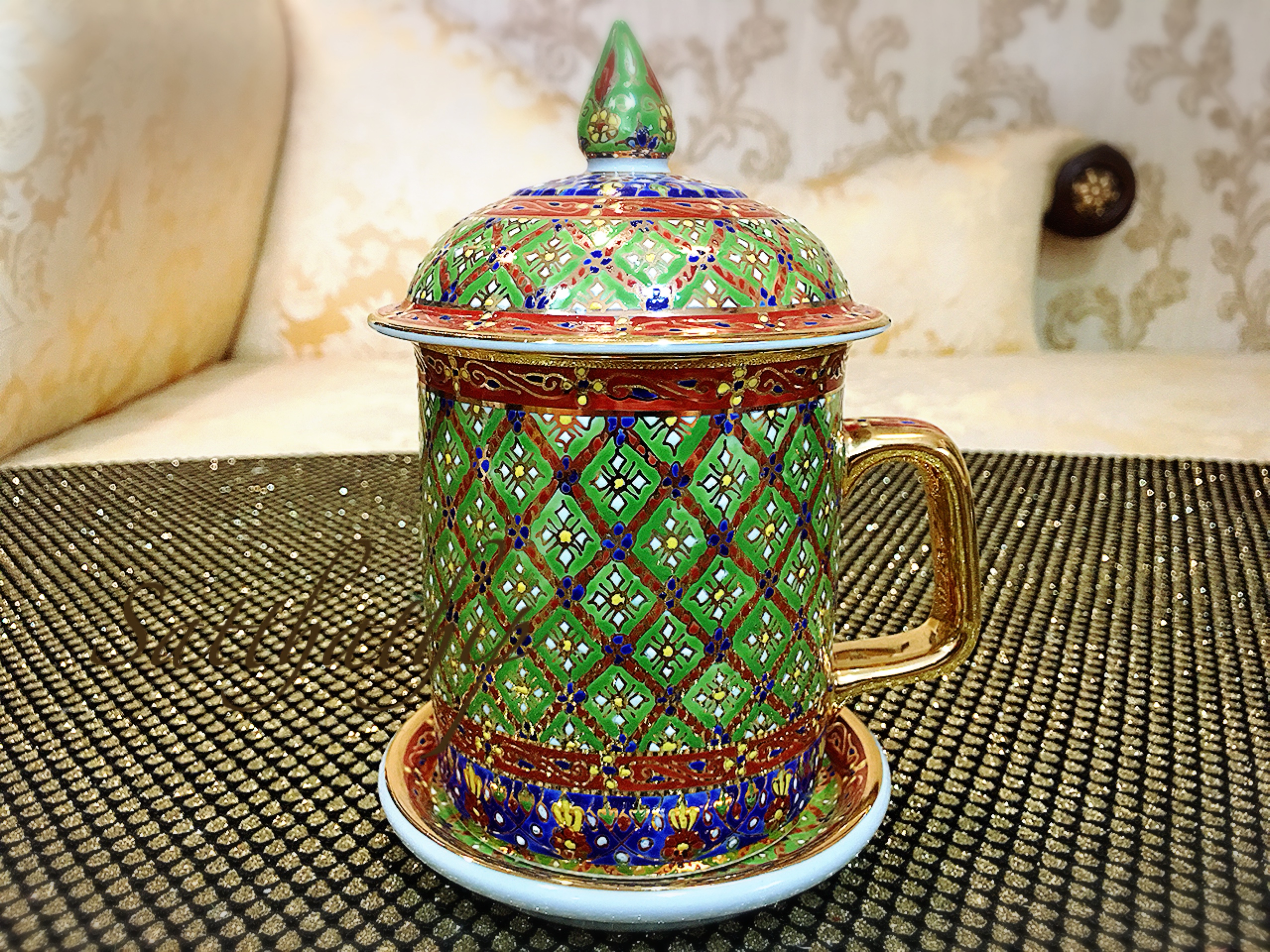 แก้วมัค เบญจรงค์ - แก้วน้ำ เบญจรงค์ - แก้วชา/กาแฟ เบญจรงค์ - แก้วเบญจรงค์