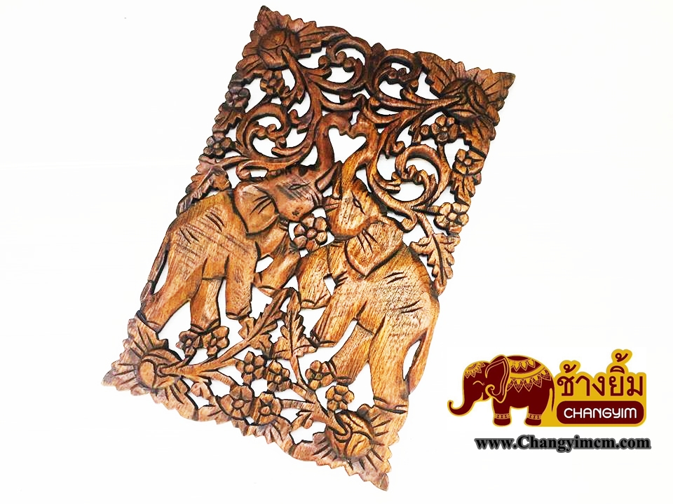 แผ่นไม้แกะสลัก ( 12" x 18" ) แนวตั้ง