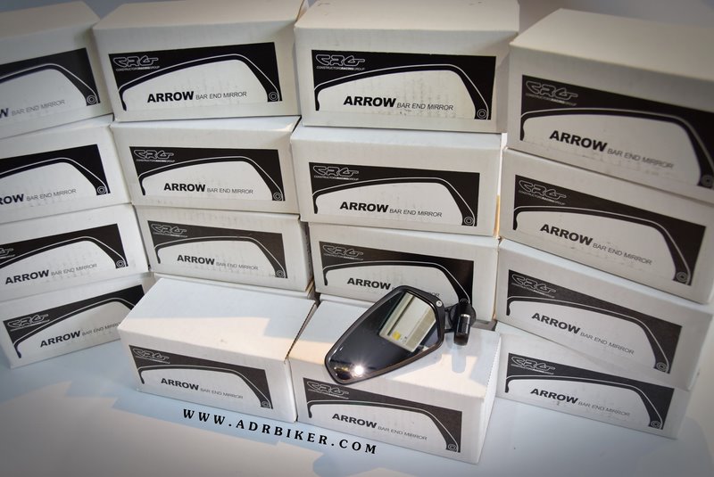 กระจกปลายแฮนด์ CRG ทรง Arrow พร้อม adaptor ราคา/คู่