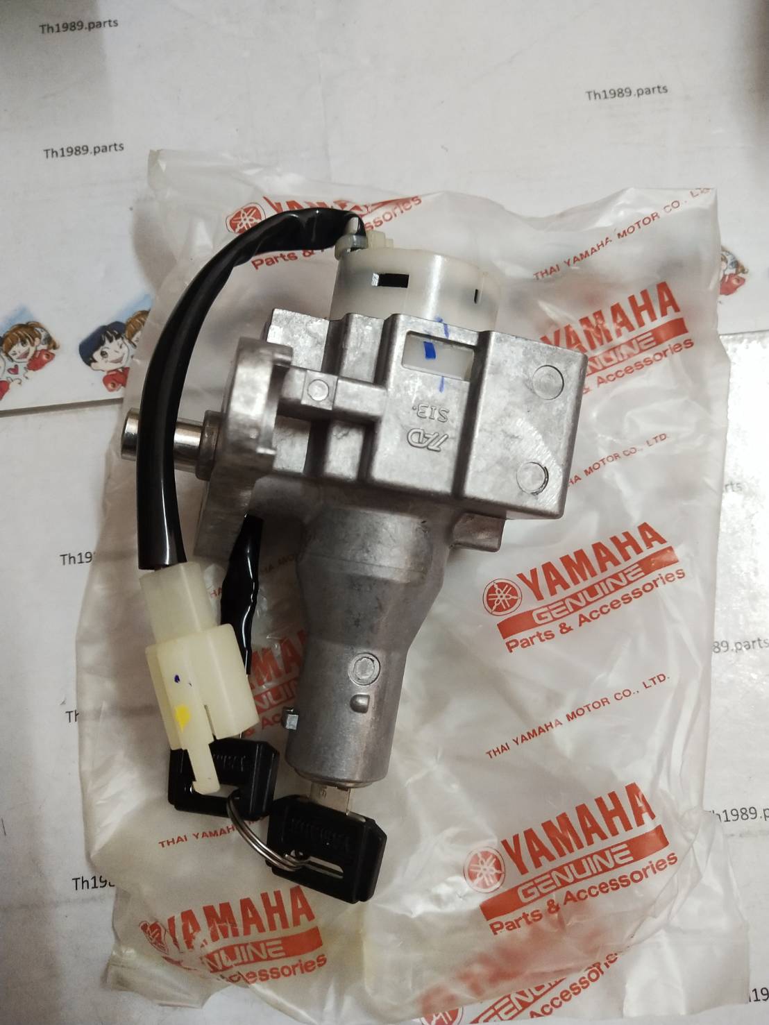 สวิทช์กุญแจ ใช้กับชุดสายไฟ 1P7-H2590-00 สำหรับรุ่น NOUVO NOUVO MX อะไหล่แท้ YAMAHA 1P7-H2501-01