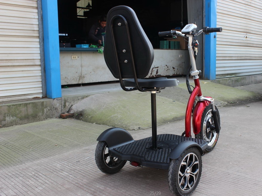 Scooterไฟฟ้า 3ล้อ รุ่นไหม่แบต Lithiumไฟ แรงกว่า48V 500W เด็ก-ผู้ใหญ่ใช้ได้ เหมาะใช้ขี่ตรวจงานพร้อมสายชาร์ตไฟฟ้ารับน้ำหนักได้150ก.กใช้ง่ายล้อหลัง12นิ้ว