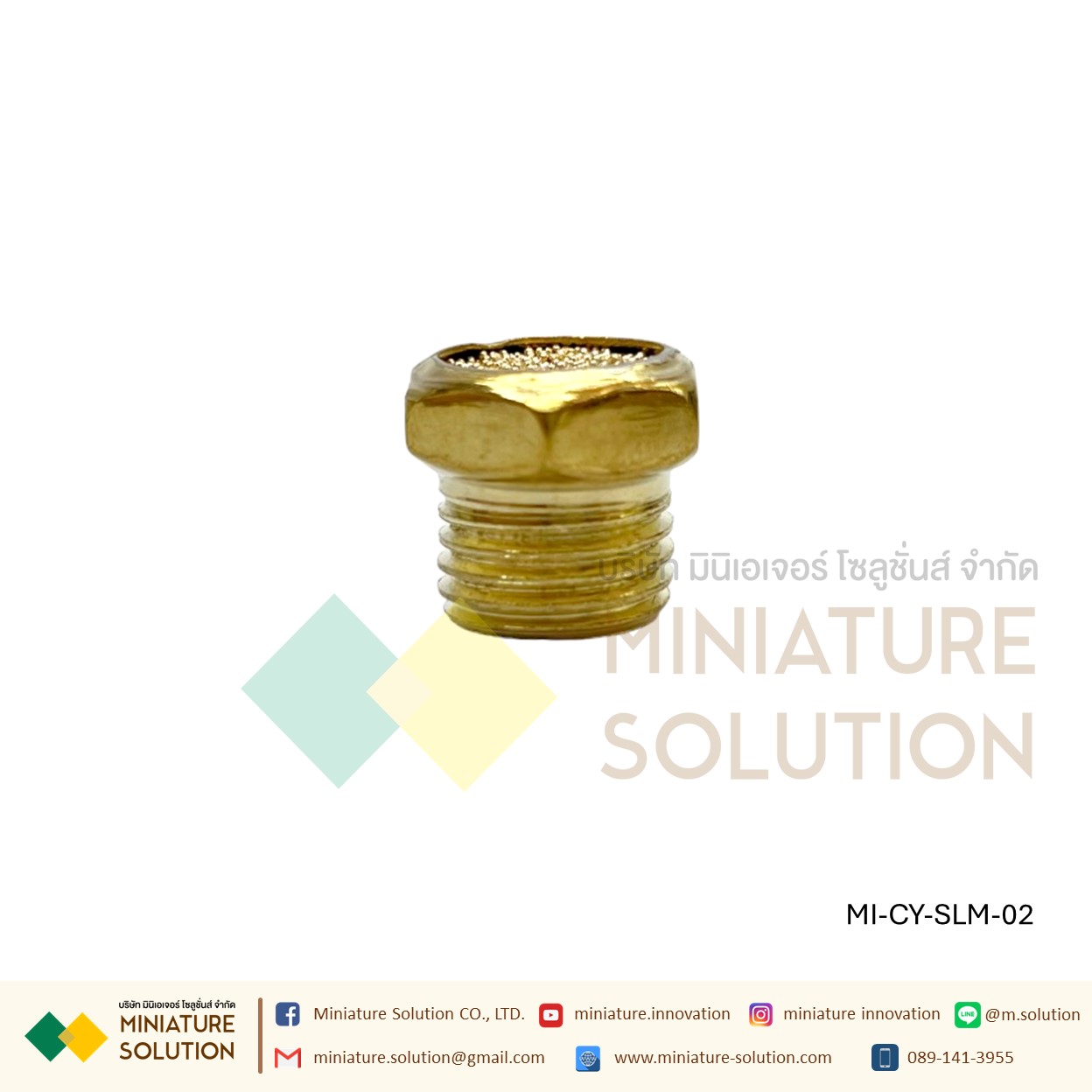 ข้อต่อลม Silencer เก็บเสียง / Muffler หลายขนาด ขนาด SLM-M5, 1, 2, 3, 4, 6, (mm) 1,1.2,1.5 ,2 (inch) (SLM-01/02/03/04/M5)