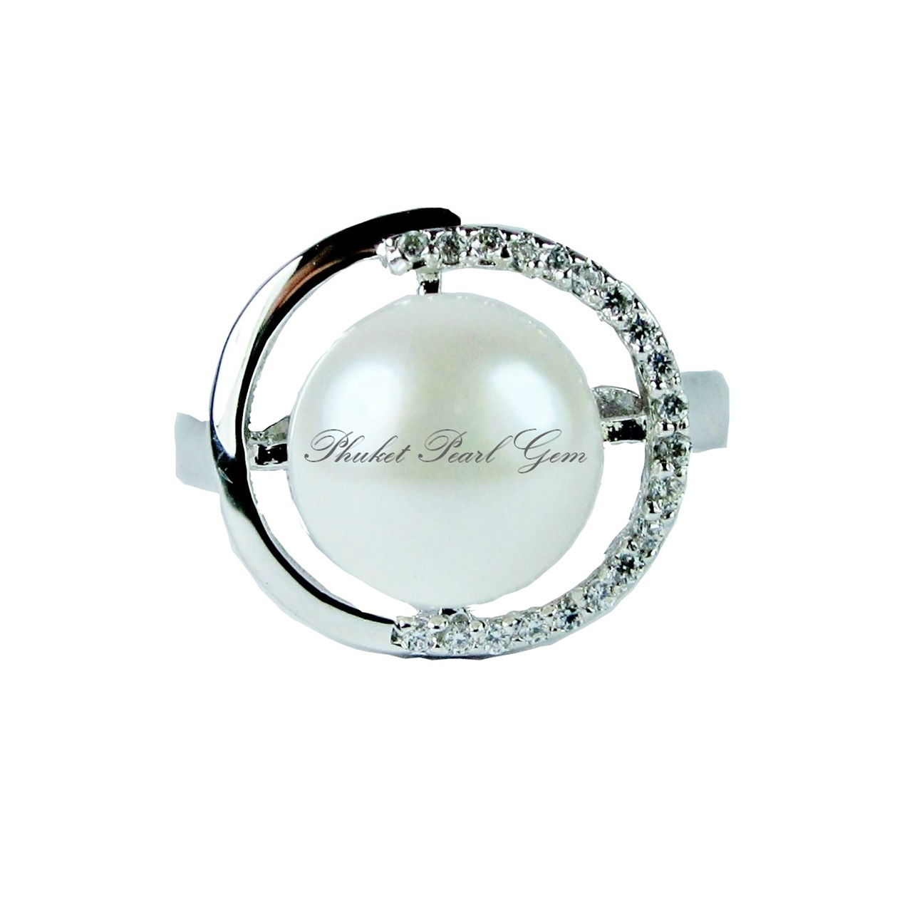 Silver Pearl Ring by Phuket Pearl Gem