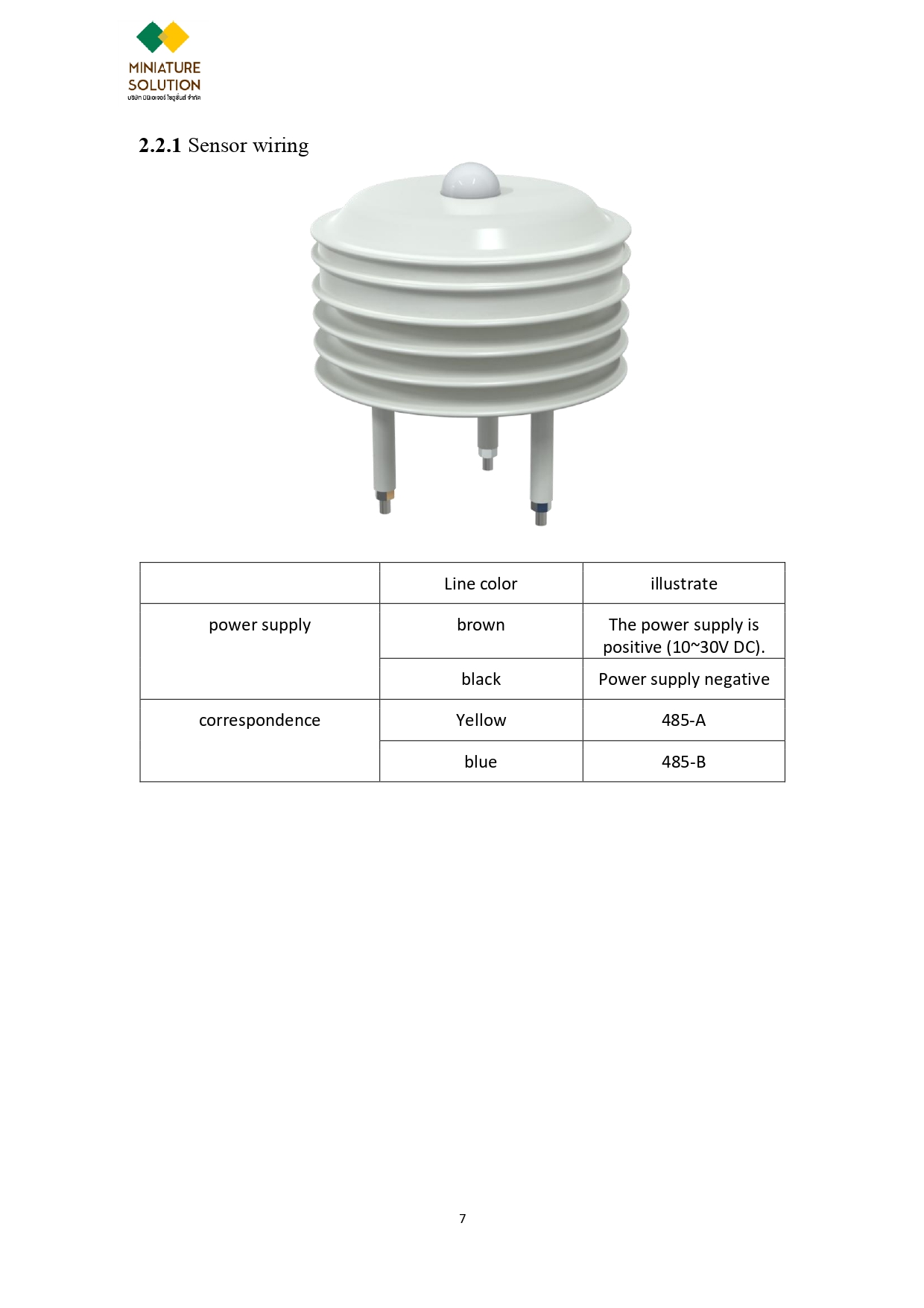 เซนเซอร์ตรวจสอบคุณภาพอากาศ Weather Station Sensor Temperature Humidity Light PM10 PM2.5 Noise RS485 Modbus RTU Outdoor RS485 output (อุณหภูมิ ความชื้น แสง เสียง ฝุ่น PM10)