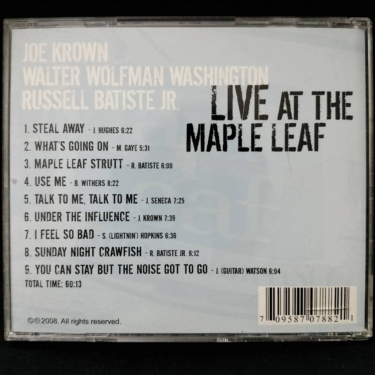 Joe Krown, Walter Wolfman Washington, Russell Batiste Jr. – Live At The Maple Leaf / ไม่ระบุ / แผ่นดี