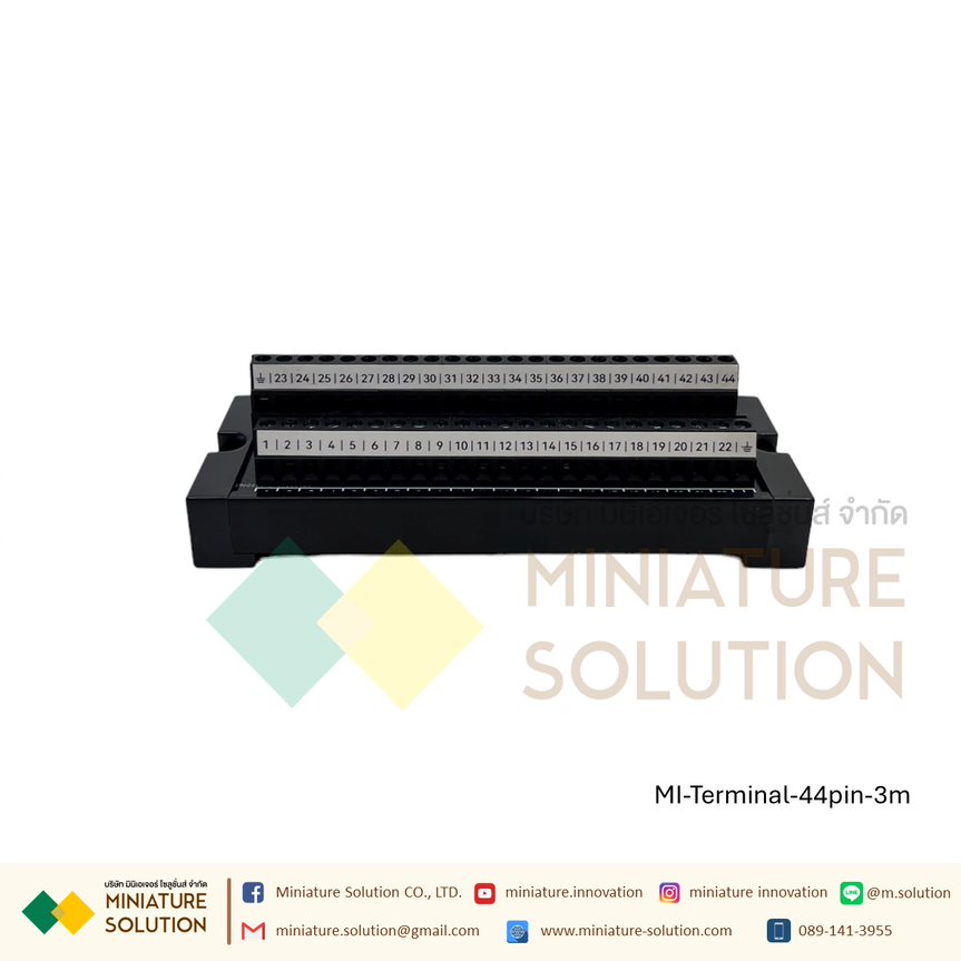 CN1(44Pin/DB44-Female)-Terminal Blocks DB44(Male)-to-DB44(Male) Cable servo driver relay terminal block สาย พร้อม เทอร์มินอล Terminal block + 3m data cable TS-020 TZQBX